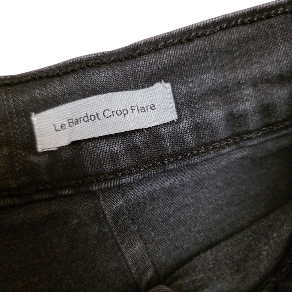 Frame La Bardot Crop Flare BLack Jeans Size 30 - Picture 8 of 14